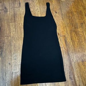 Shein Black Mini Ribbed Dress